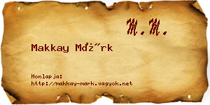 Makkay Márk névjegykártya