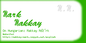 mark makkay business card